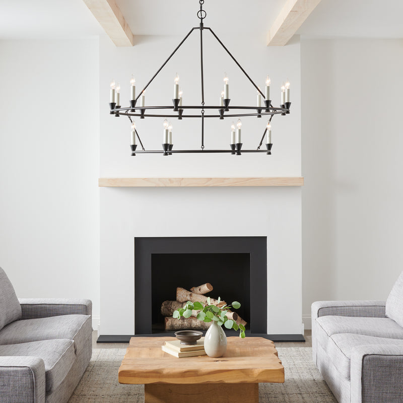 Visual Comfort Studio CC11818AI 18 Light Chandelier, Aged Iron