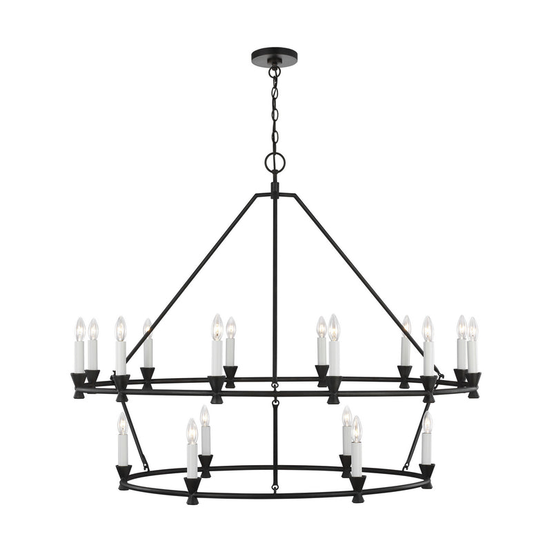 Visual Comfort Studio CC11818AI 18 Light Chandelier, Aged Iron