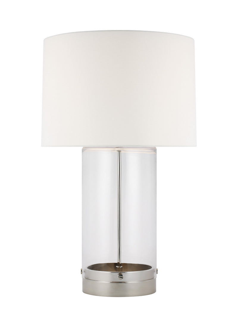 Visual Comfort Studio CT1001PN1 One Light Table Lamp, Polished Nickel