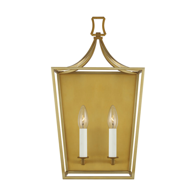 Visual Comfort Studio CW1012BBS Two Light Wall Sconce, Burnished Brass