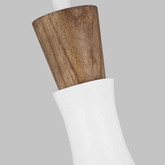 Visual Comfort Studio EP1071MWT One Light Pendant, Matte White