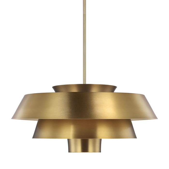 Visual Comfort Studio EP1081BBS One Light Pendant, Burnished Brass