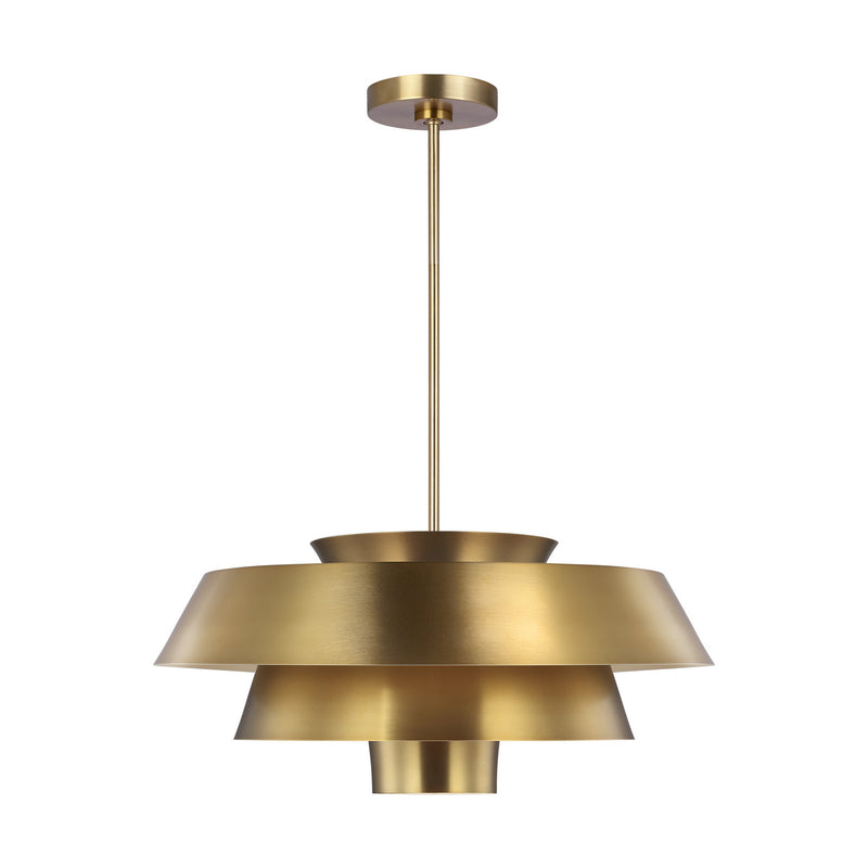 Visual Comfort Studio EP1081BBS One Light Pendant, Burnished Brass