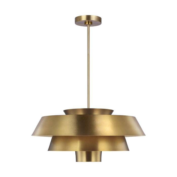 Visual Comfort Studio EP1081BBS One Light Pendant, Burnished Brass