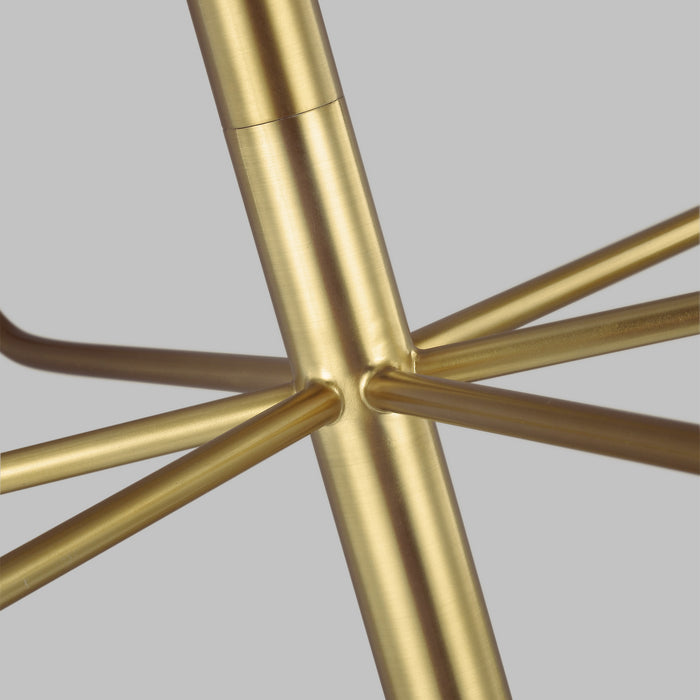 Visual Comfort Studio EC1006BBS Six Light Chandelier, Burnished Brass