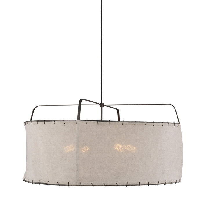 Visual Comfort Studio EP1114AI Four Light Pendant, Aged Iron