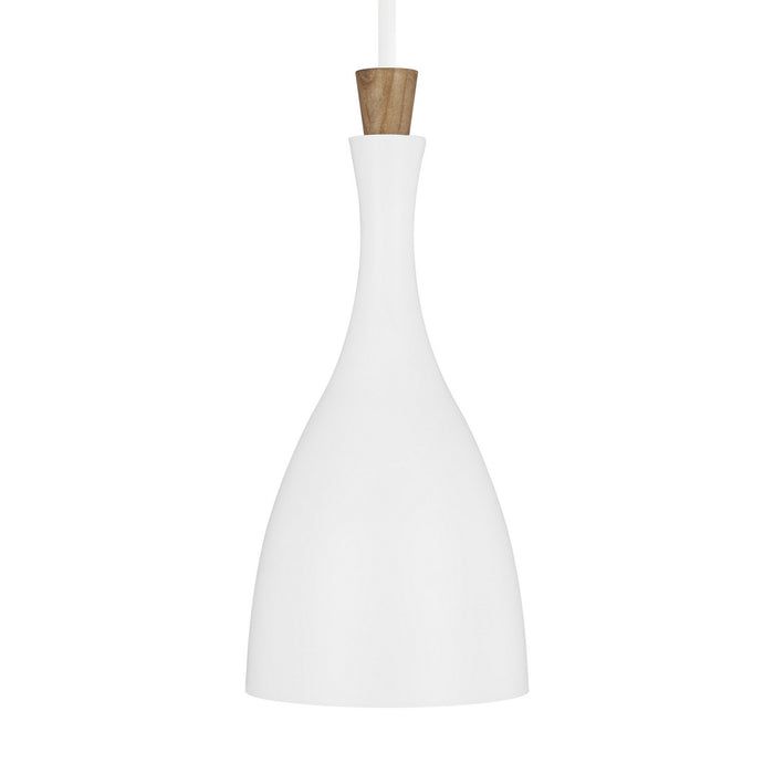 Visual Comfort Studio EP1131MWT One Light Pendant, Matte White