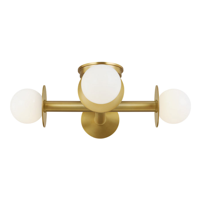 Visual Comfort Studio KF1034BBS Four Light Flush Mount, Burnished Brass
