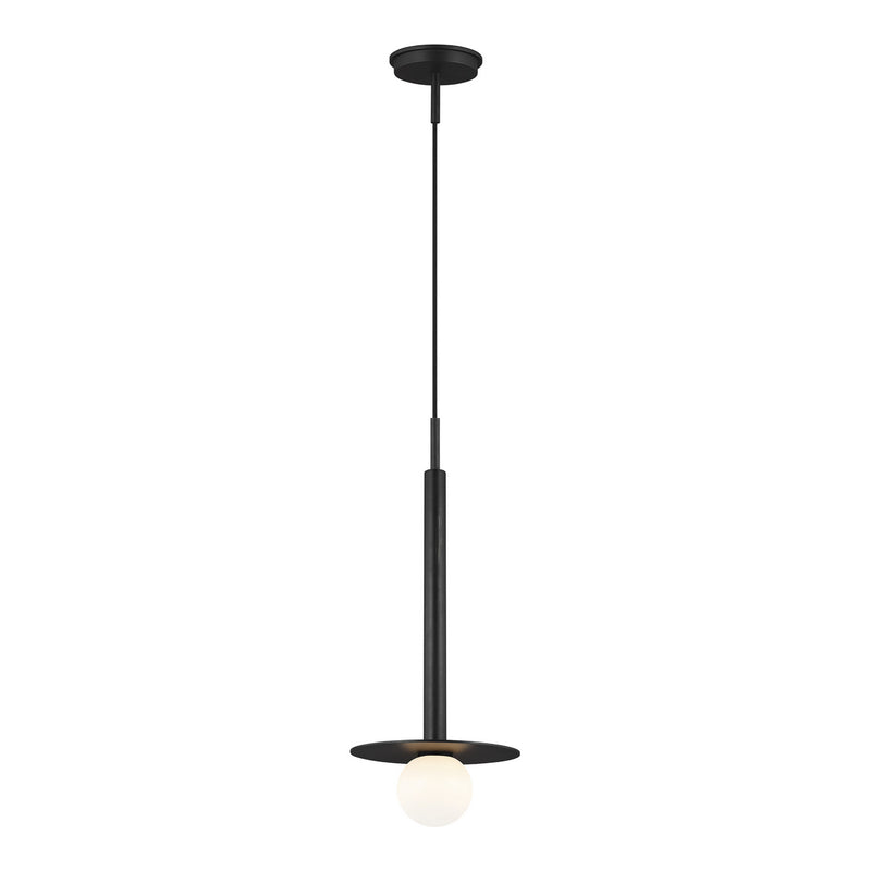 Visual Comfort Studio KP1001MBK One Light Pendant, Midnight Black
