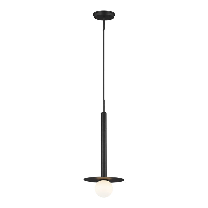 Visual Comfort Studio KP1001MBK One Light Pendant, Midnight Black