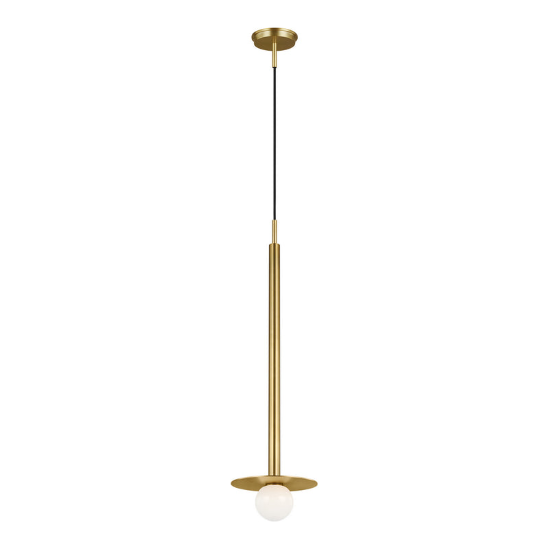 Visual Comfort Studio KP1011BBS One Light Pendant, Burnished Brass