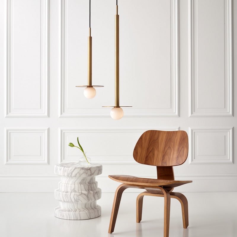 Visual Comfort Studio KP1011BBS One Light Pendant, Burnished Brass