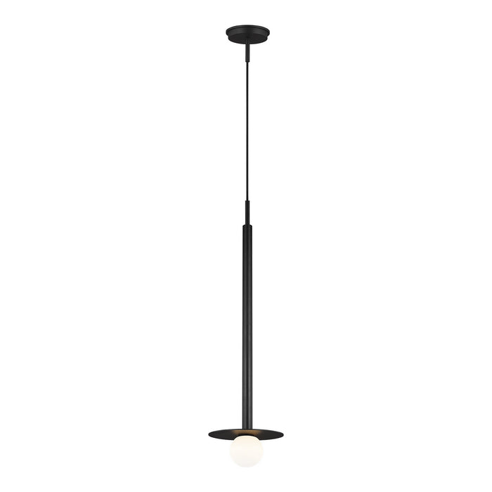 Visual Comfort Studio KP1011MBK One Light Pendant, Midnight Black