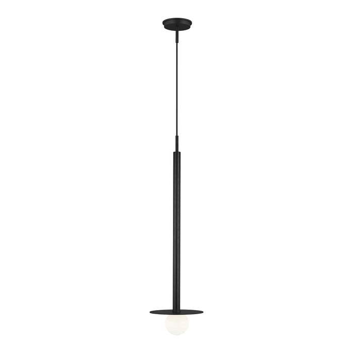Visual Comfort Studio KP1011MBK One Light Pendant, Midnight Black