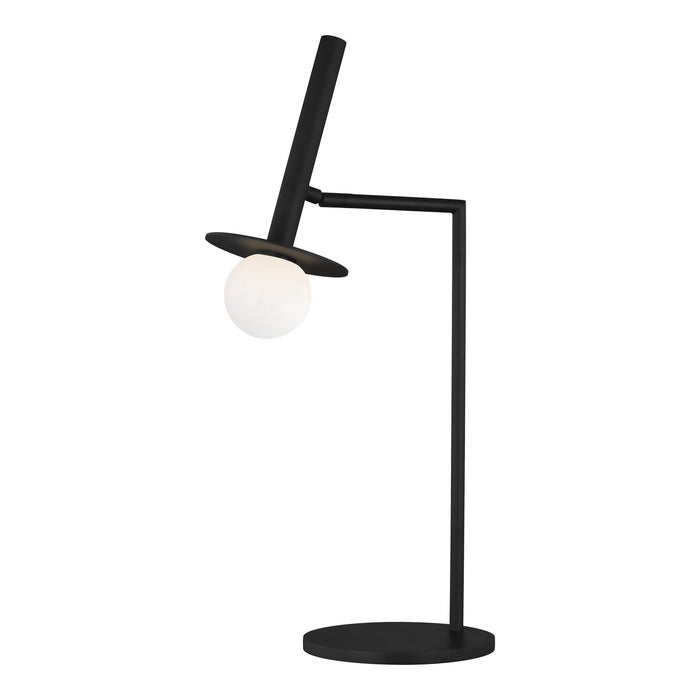 Visual Comfort Studio KT1001MBK2 One Light Table Lamp, Midnight Black
