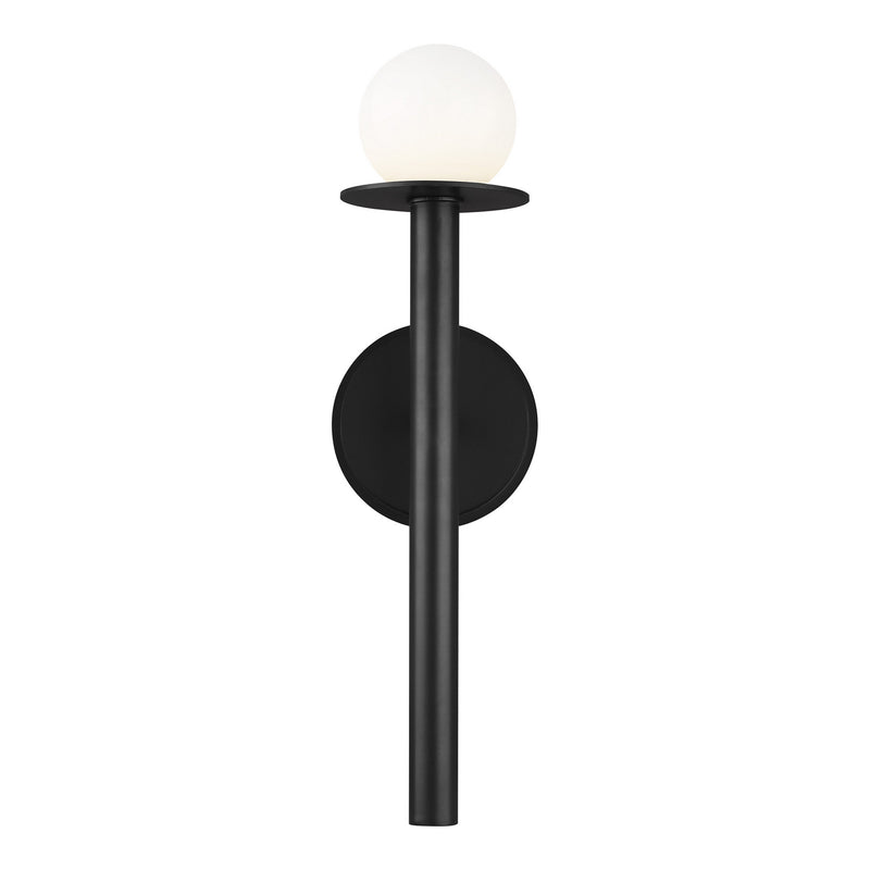 Visual Comfort Studio KW1001MBK One Light Wall Sconce, Midnight Black