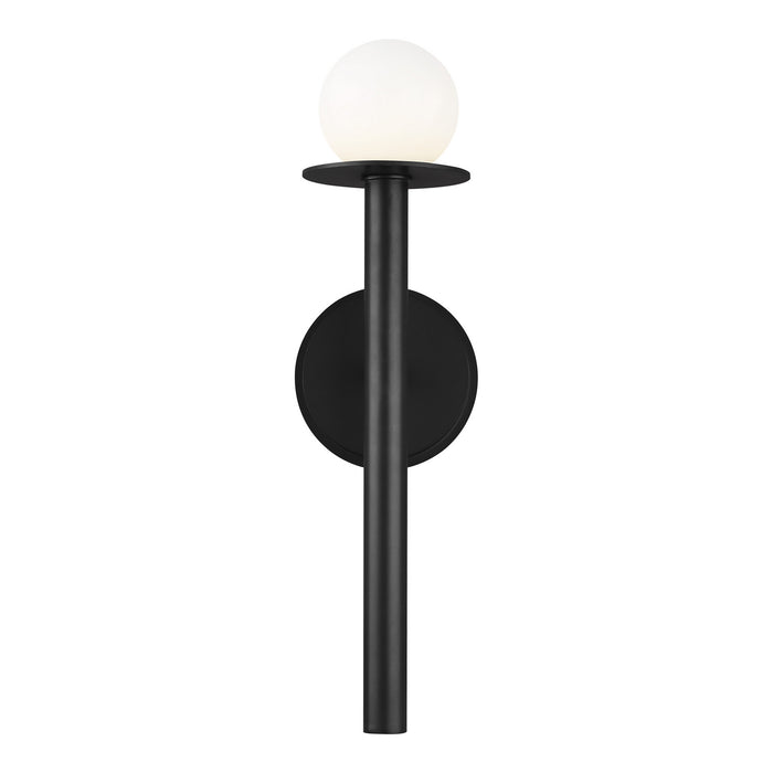 Visual Comfort Studio KW1001MBK One Light Wall Sconce, Midnight Black