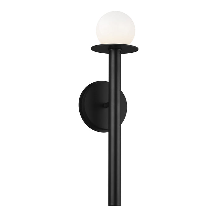 Visual Comfort Studio KW1001MBK One Light Wall Sconce, Midnight Black