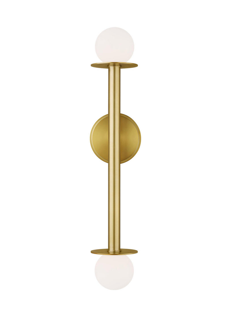 Visual Comfort Studio KWL1012BBS Two Light Wall Sconce, Burnished Brass