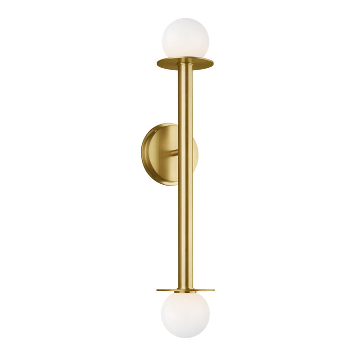 Visual Comfort Studio KWL1012BBS Two Light Wall Sconce, Burnished Brass