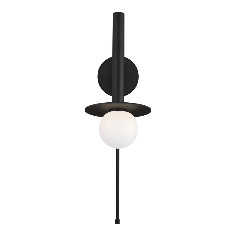 Visual Comfort Studio KW1021MBK One Light Wall Sconce, Midnight Black