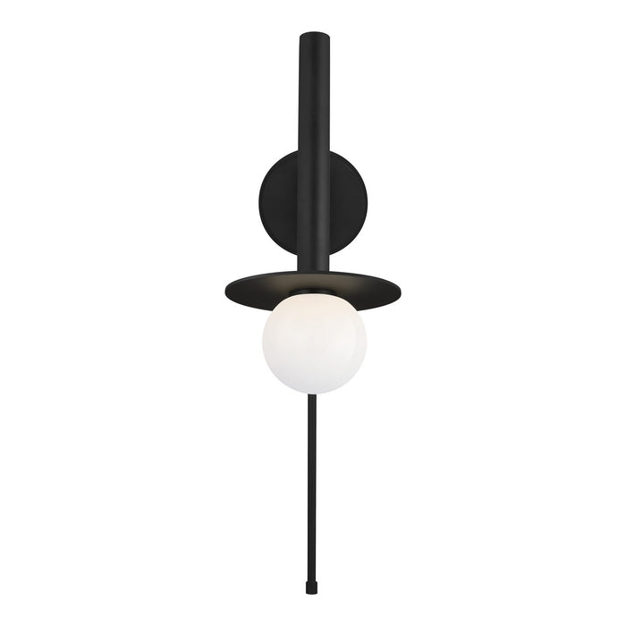 Visual Comfort Studio KW1021MBK One Light Wall Sconce, Midnight Black
