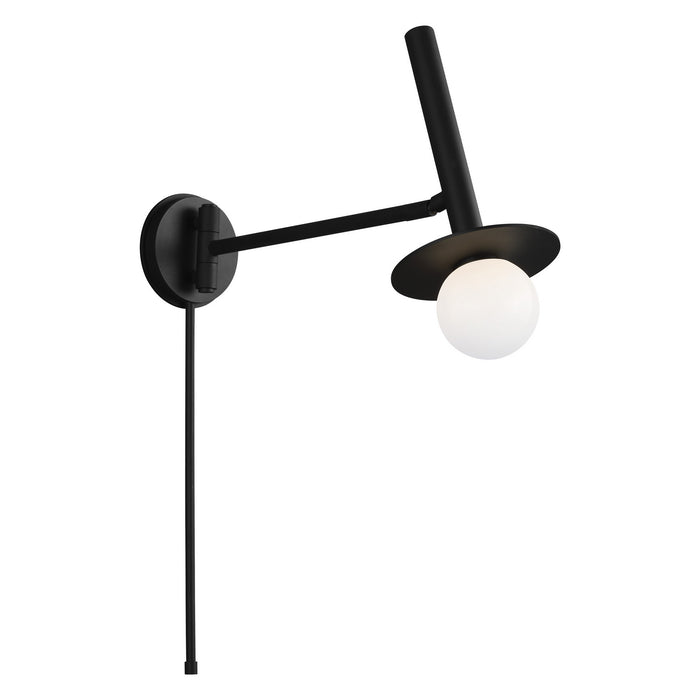 Visual Comfort Studio KW1021MBK One Light Wall Sconce, Midnight Black