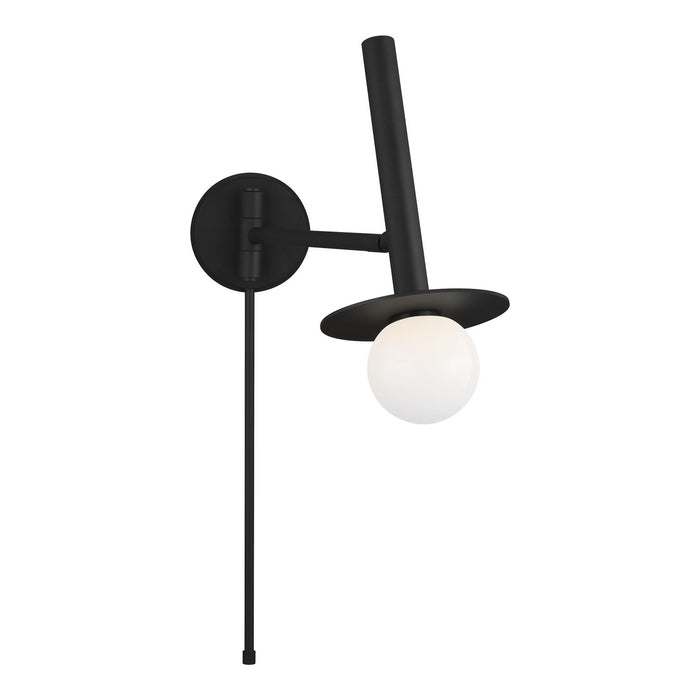 Visual Comfort Studio KW1021MBK One Light Wall Sconce, Midnight Black