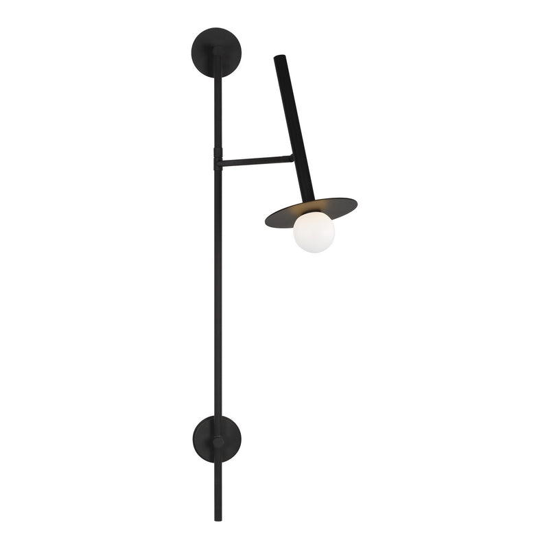 Visual Comfort Studio KW1031MBK One Light Wall Sconce, Midnight Black