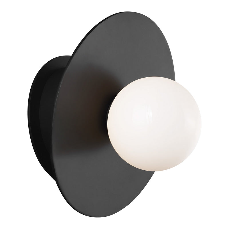 Visual Comfort Studio KW1041MBK One Light Wall Sconce, Midnight Black