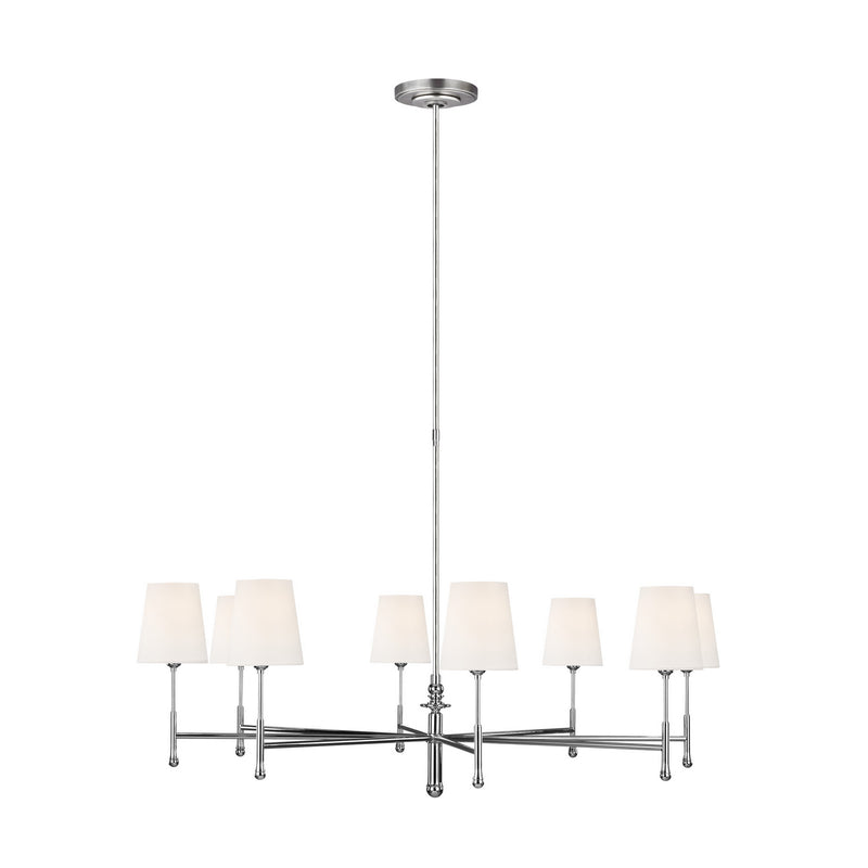 Visual Comfort Studio TC1028PN Eight Light Chandelier, Polished Nickel