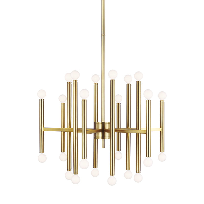 Visual Comfort Studio TC10624BBS 24 Light Chandelier, Burnished Brass