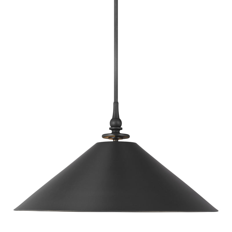 Visual Comfort Studio TP1001AI One Light Pendant, Aged Iron