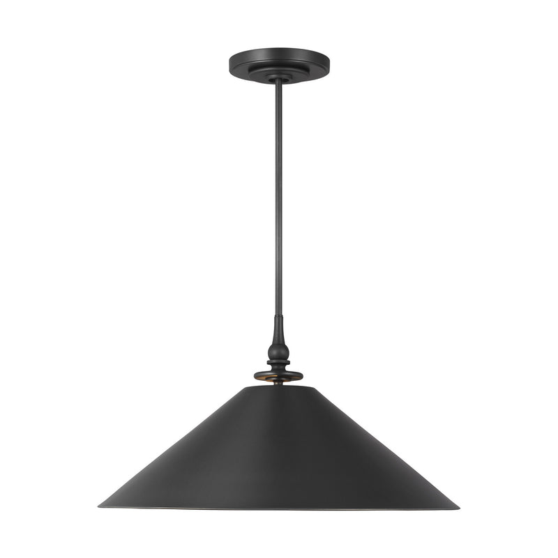 Visual Comfort Studio TP1001AI One Light Pendant, Aged Iron