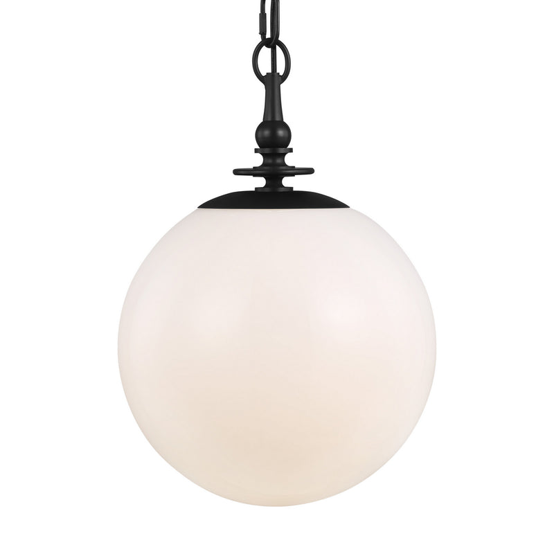 Visual Comfort Studio TP1041AI One Light Pendant, Aged Iron