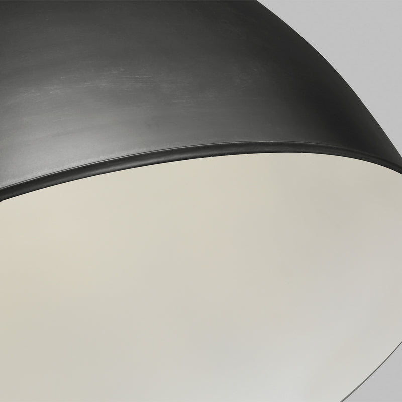 Visual Comfort Studio TP1051AI One Light Pendant, Aged Iron