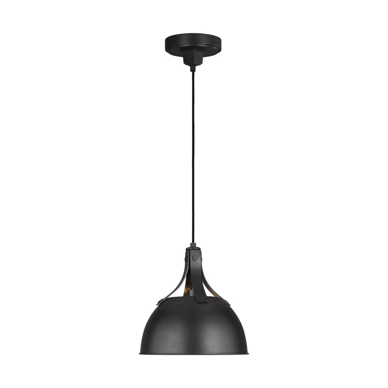 Visual Comfort Studio TP1051AI One Light Pendant, Aged Iron