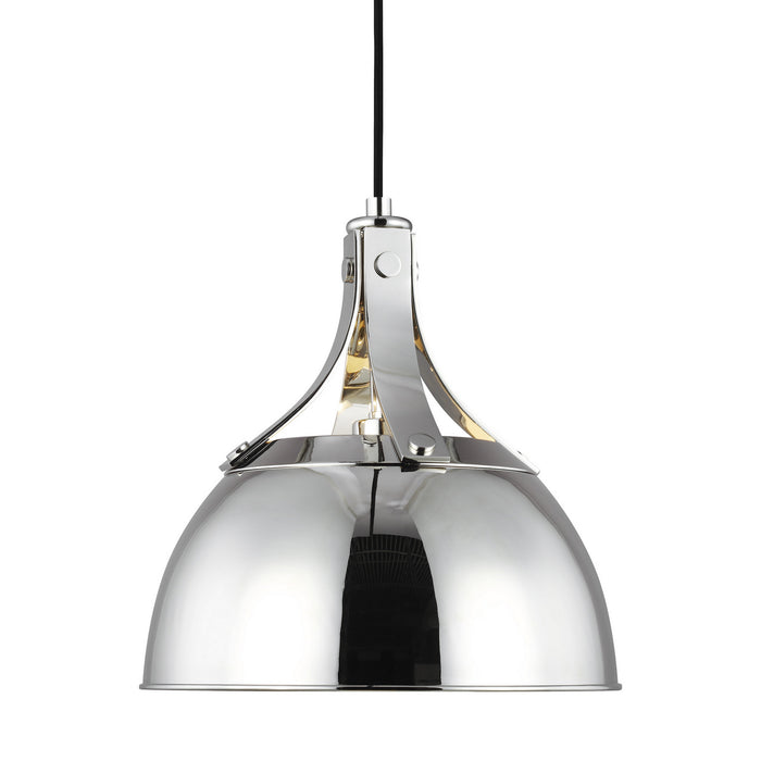 Visual Comfort Studio TP1051PN One Light Pendant, Polished Nickel