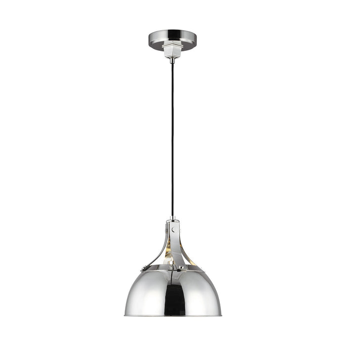Visual Comfort Studio TP1051PN One Light Pendant, Polished Nickel