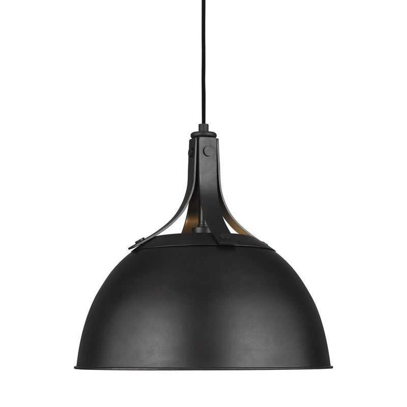 Visual Comfort Studio TP1061AI One Light Pendant, Aged Iron