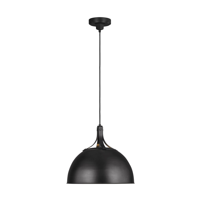 Visual Comfort Studio TP1071AI One Light Pendant, Aged Iron