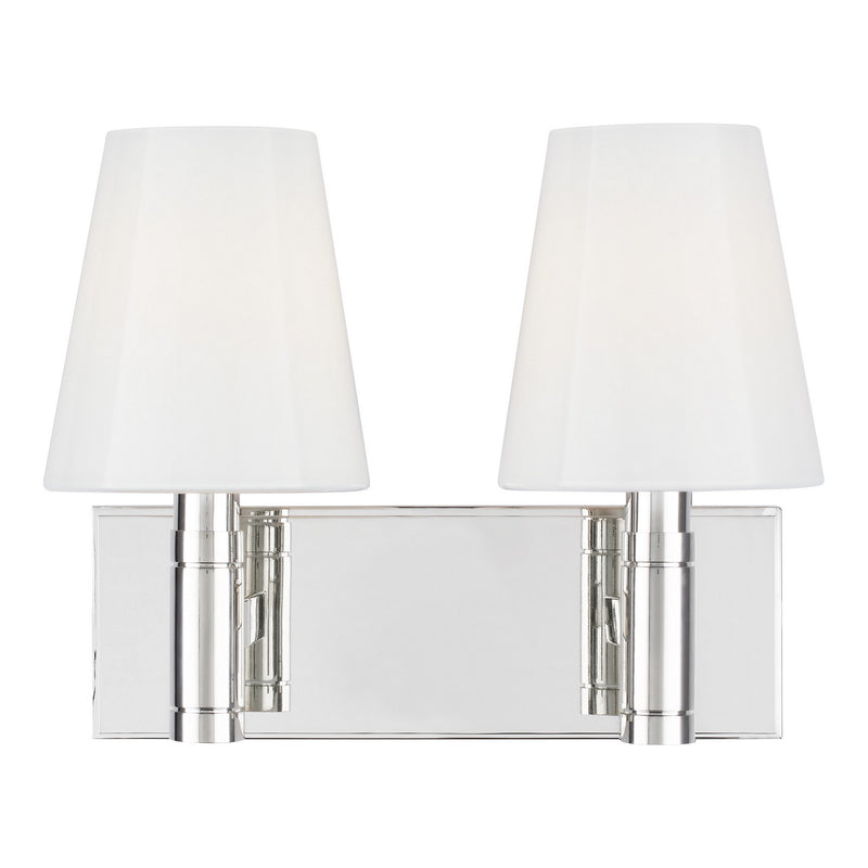 Visual Comfort Studio TV1022PN Two Light Vanity, Polished Nickel