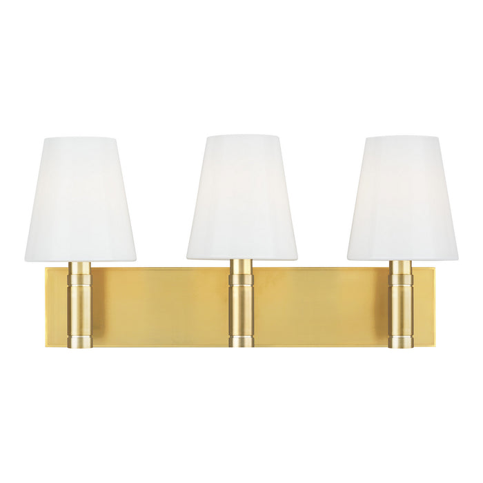 Visual Comfort Studio TV1033BBS Three Light Vanity, Burnished Brass