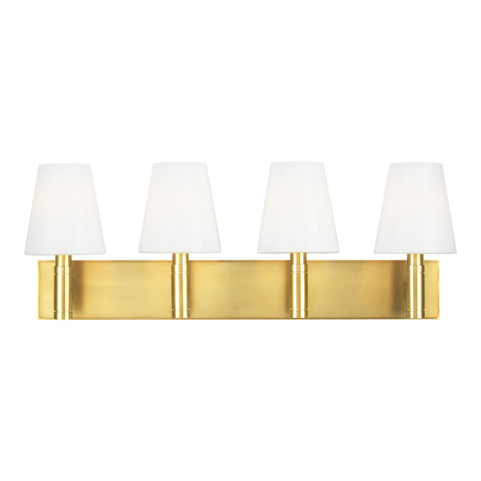 Visual Comfort Studio TV1044BBS Four Light Vanity, Burnished Brass
