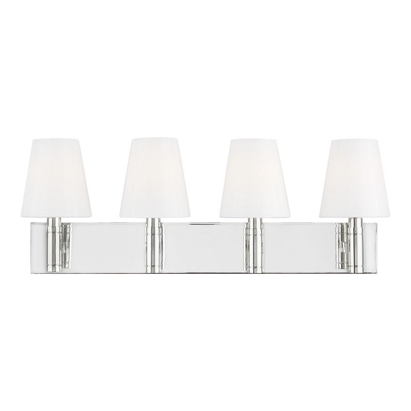 Visual Comfort Studio TV1044PN Four Light Vanity, Polished Nickel