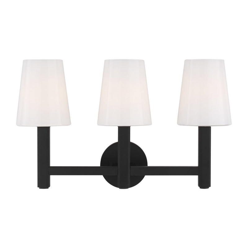 Visual Comfort Studio TV1133AI Three Light Vanity, Aged Iron