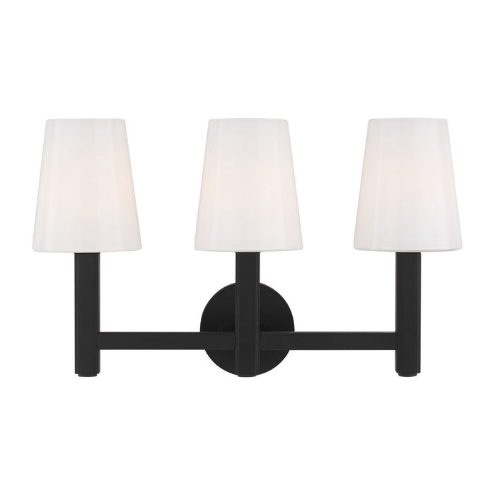 Visual Comfort Studio TV1133AI Three Light Vanity, Aged Iron