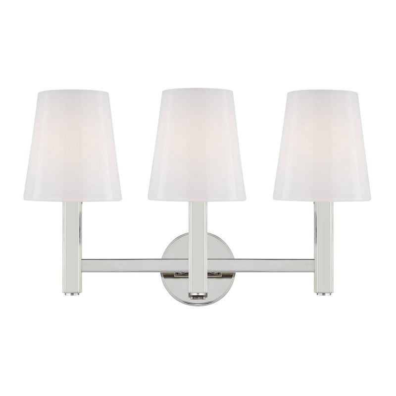 Visual Comfort Studio TV1133PN Three Light Vanity, Polished Nickel