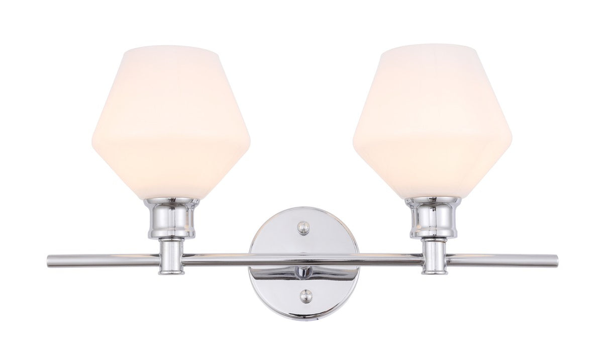 Elegant Lighting LD2313C Two Light Wall Sconce, Chrome