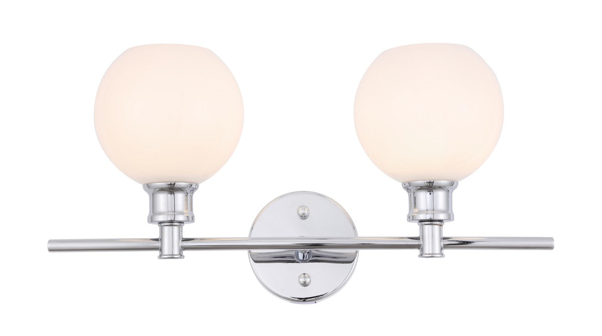 Elegant Lighting LD2315C Two Light Wall Sconce, Chrome